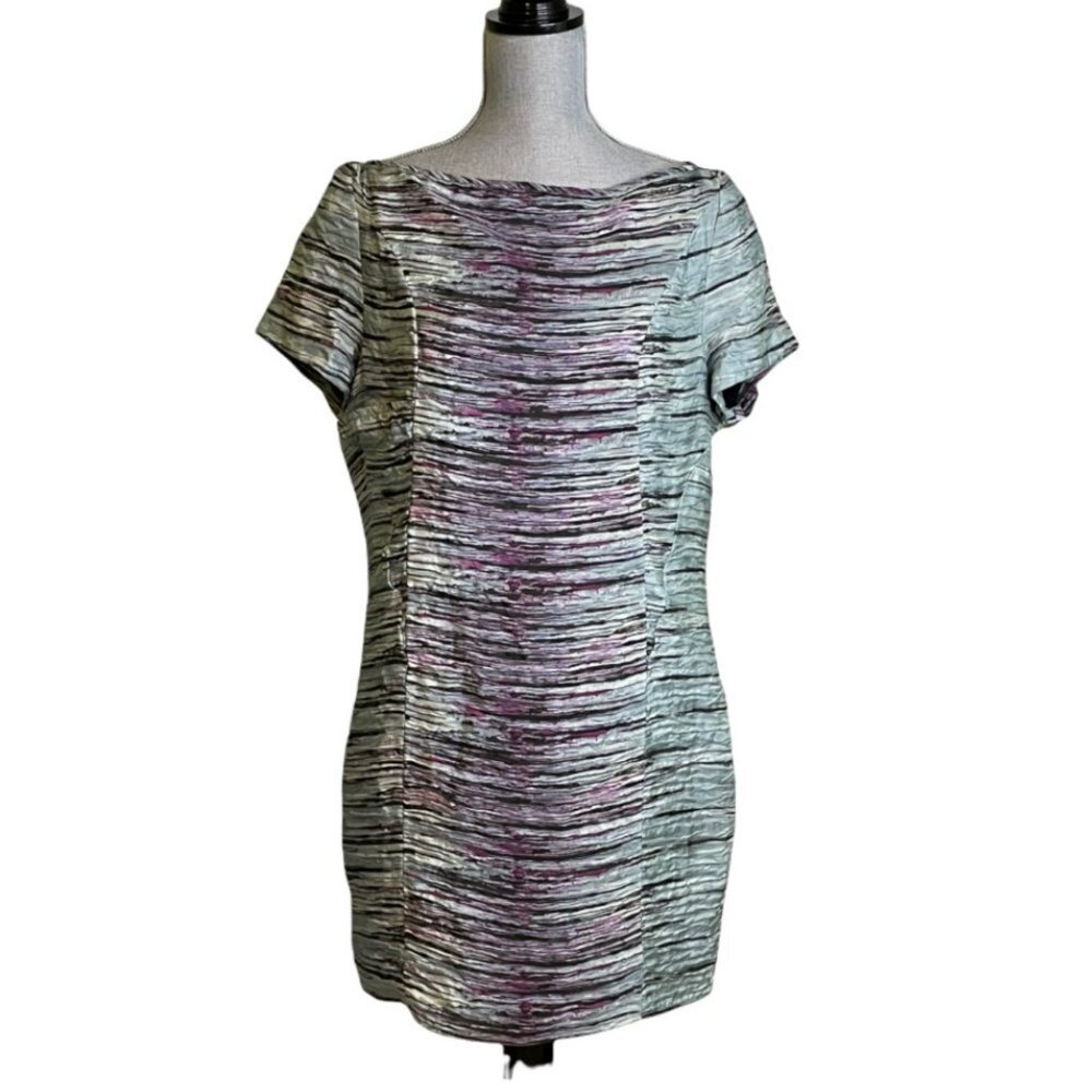 BRIAN REYES 100% SILK ZEBRA DRESS SIZE 12 - Picture 8 of 9